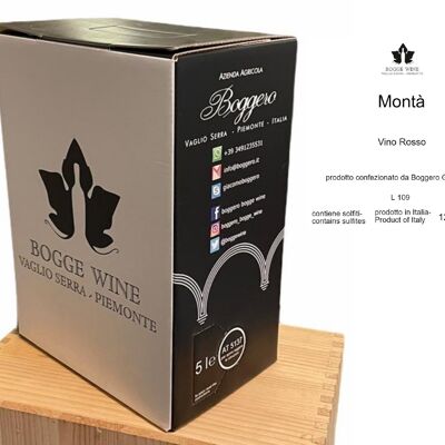 Vino Rosso "Montà" Dolcetto Bag in Box 5 L