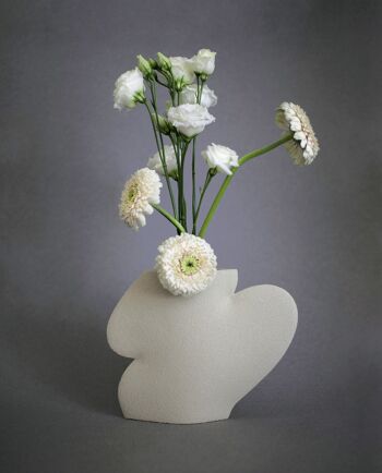 VASE EN CERAMIQUE 'ELLIPSE N°2 - BLANC' 5