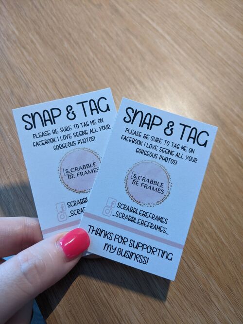 Snap & Tag Share Cards Personalised x250