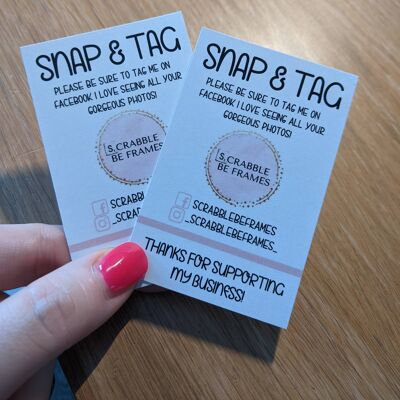 Snap & Tag Share Cartes Personnalisées x250