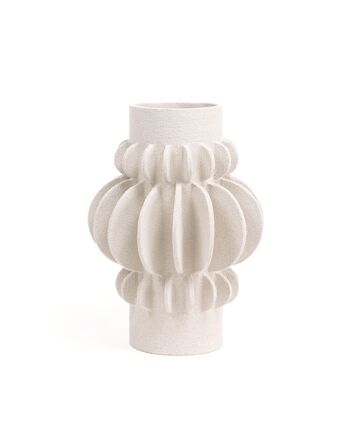 VASE EN CERAMIQUE 'TRIPLE MILLE-PATTES - BLANC' 2