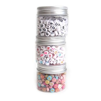 Pot perles lettres – Multicolore (250091) 4