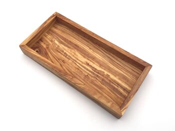 Etagère rectangulaire L. 25 cm Plateau Plateau en bois d'olivier 1