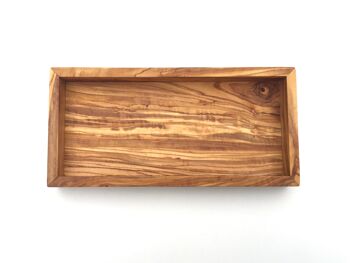 Etagère rectangulaire L. 25 cm Plateau Plateau en bois d'olivier 6