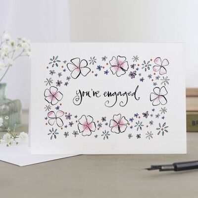 You're Engaged' (Flowers) Card