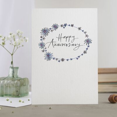 Happy Anniversary' (Flowers) Card