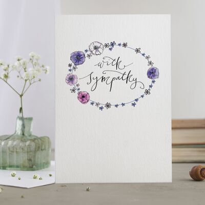 With Sympathy' (Floral) Card