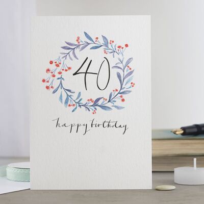 40 Happy Birthday!' Milestone Card