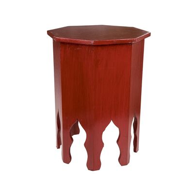 Mesa grande roja octogonal