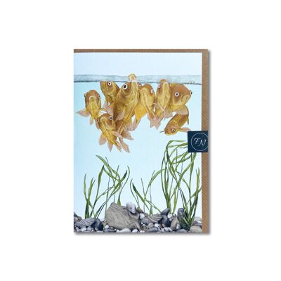 Goldfisch - Grußkarte
