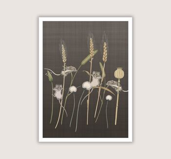 Meadow Trapeze - Giclee Art Print - Moka - 12 x 16 (Art-prints 12x16)