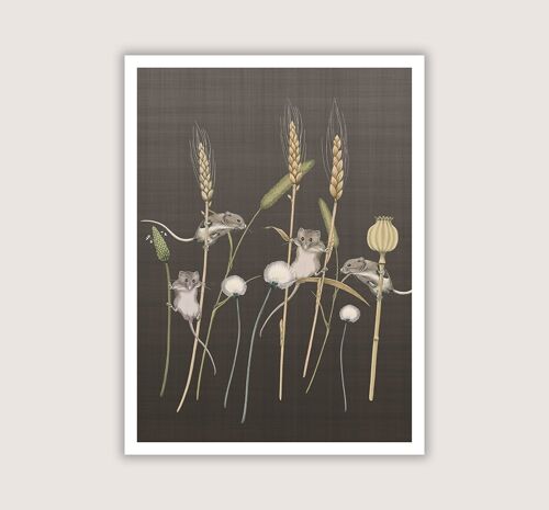 Meadow Trapeze - Giclee Art Print - Mocha - 24 x 30 (Art-prints 24x30)