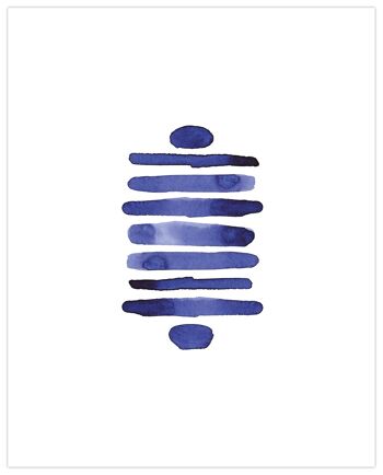 Zen - Indigo Art Print - 8 x 10 (Art-prints 8 x 10)