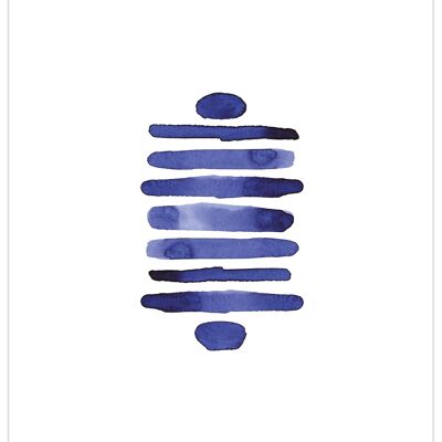Zen- Indigo Art Print - 8 x10 (Art-prints 8x10)