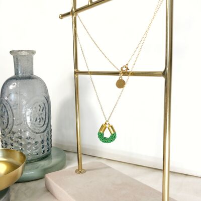 Collier Uteki Vert Bouteille