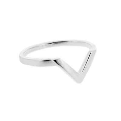 Sterling Silber Wishbone Ring in Größe L mit Präsentationsbox