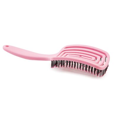 Cepillo curly flexible rosa