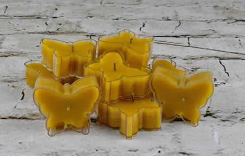 Butterfly shape beeswax tealight candle