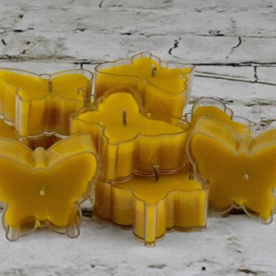 Butterfly shape beeswax tealight candle