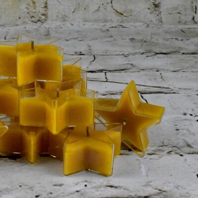 Star shape beeswax tealight candle