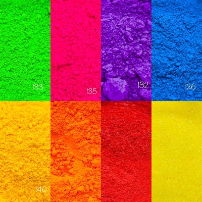 20 x 10g Neon Pigment Powders