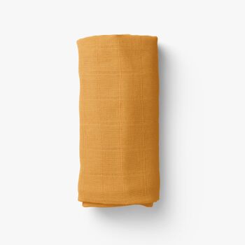 Couverture d'emmaillotage en mousseline de coton et bambou bio - Nid d'abeille 2