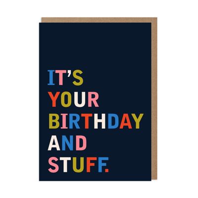 Geburtstag und Sachen lustige Grußkarte