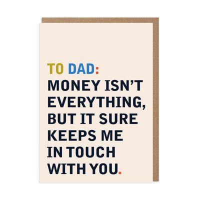 Dad Money Tarjeta divertida del día del padre