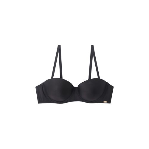 Push-up bra with removable straps-BLACK