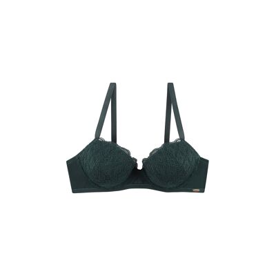 Classic lace and tulle bra-GREEN (1-1-1-1; 85C-90C-95C-100C)