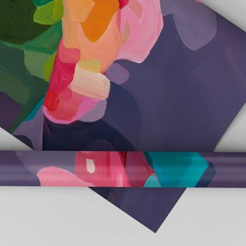 Emballage cadeau abstrait violet | Papier Cadeau Art Abstrait 2