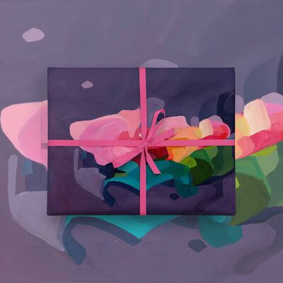 Confezione regalo astratta viola | Confezione regalo di arte astratta