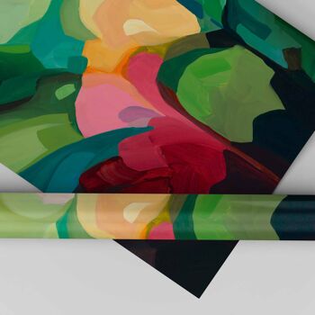 Emballage cadeau abstrait vert émeraude | Papier Cadeau Art Abstrait 2