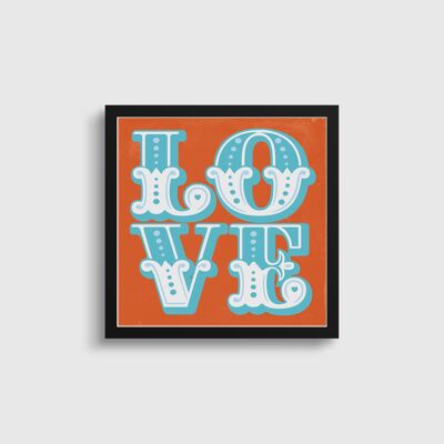 LOVE Print Gift | Love Retro Typography Print | LOVE Carnival Style Typography House Print | Graphic LOVE