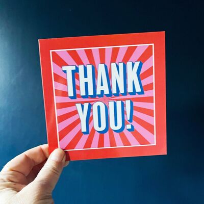 Thank You! card | Colourful bold with thanks card