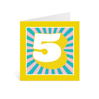 Number 5 Birthday Card | 5th Birthday Greeting Card