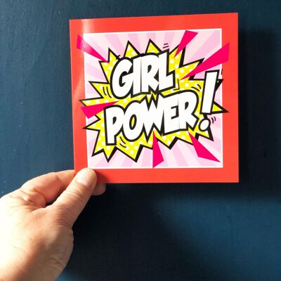 Girl Power Positivity Card | Comic Book Style | Card for female teen | Confidence Boost Card | Female Empowerment card | Graphic Art For Her