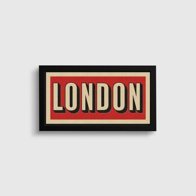 LONDON Print, Vintage style | 8x16" House Print | Retro-Style Wall Art | Gift for Vintage Lover | Graphic Typography Art | Custom print