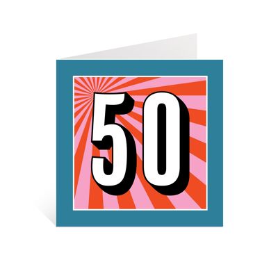 50 Birthday Card | 50th Milestone Birthday | Born in 1972 | 50th card for her | 50th Card for friend
