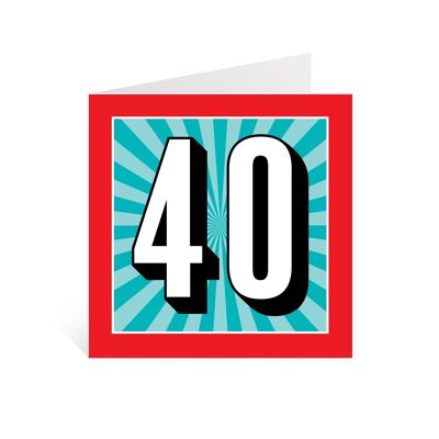 40th Birthday Card | 40 Milestone Card | Born in 1982 card | 40th gift | Happy 40th Birthday | Life begins at 40 | Fab @ 40