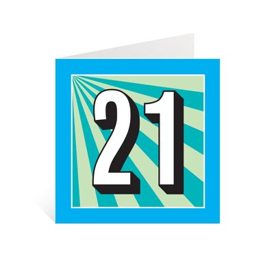 21 Today Card | 21st Milestone Birthday Card | Millennial Birthday | 21 Bold Type Card | Born in 2001