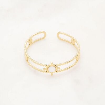 Noalie bangle bracelet - White mother-of-pearl