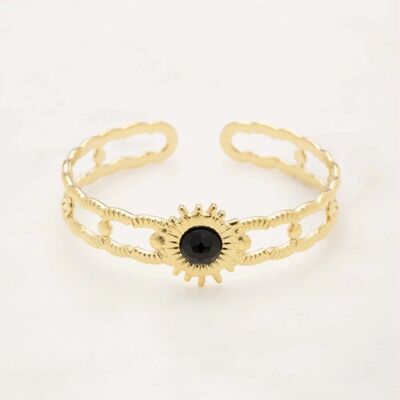 Bracciale rigido Helicia - Onice dorato