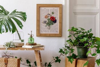 Impression collage bouquet d'anémones - A5 Blanc 5.8x8.2 1