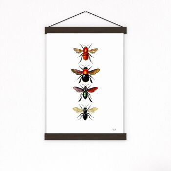 Abeilles et Bourdons Art Print - Livre Page L 8.1x12 (No Hanger) 3