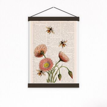 Affiche Abeilles et fleurs sauvages (sans cintre) 2