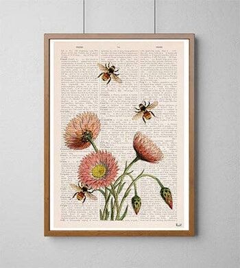 Abeilles et fleurs sauvages Poster 4