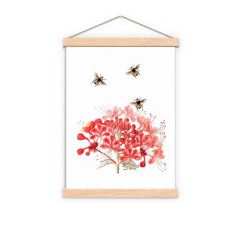 Abeilles aux fleurs de Géranium - Livre Page S 5x7 (Sans Cintre) 2