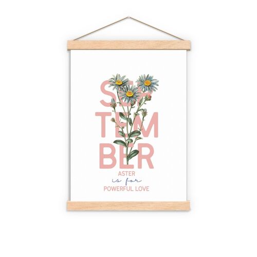 Birth Flower Prints - A3 White 11.7x16.5 (No Hanger)
