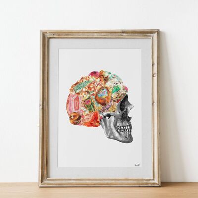 Brilliant Mind Print – Weiß 8 x 10 (ohne Aufhänger)